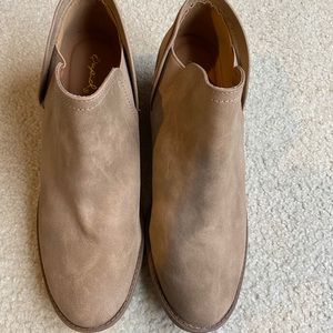 Tan ankle boots